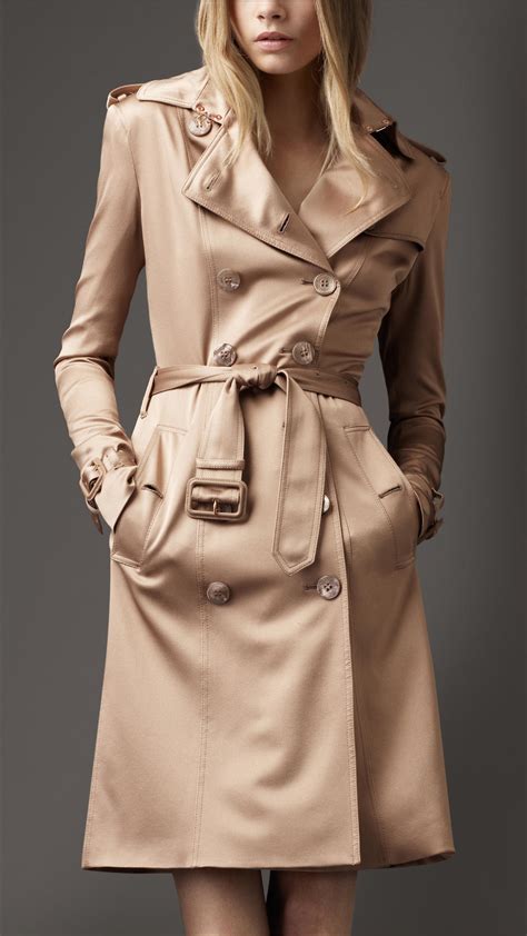 burberry silk satin trench coat|Burberry trench coat outlet.